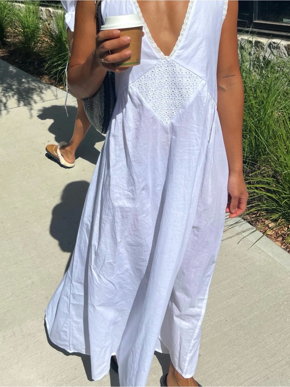 Laneway The Label Vintage Cotton Gown in Ivory size small